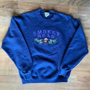 Vintage Smokey Bear embroidered sweatshirt